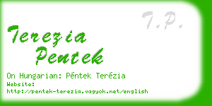 terezia pentek business card